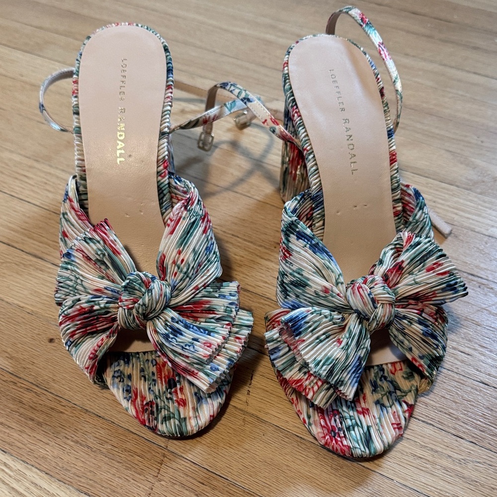 Loeffler Randall Floral Bow Sandals